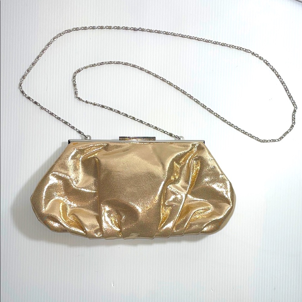 Beautiful Lulu Townsend Gold and Silver Evening Clutch Purse